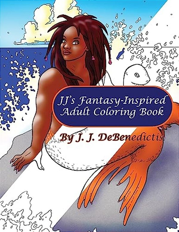 Jj's Fantasy-Inspired Adult Coloring Book-..