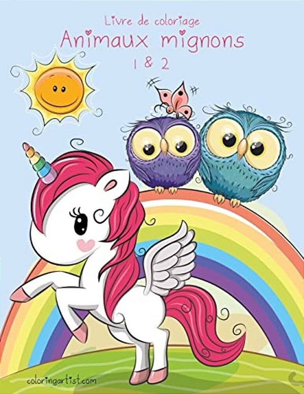 Livre De Coloriage Animaux Mignons 1 & 2-..