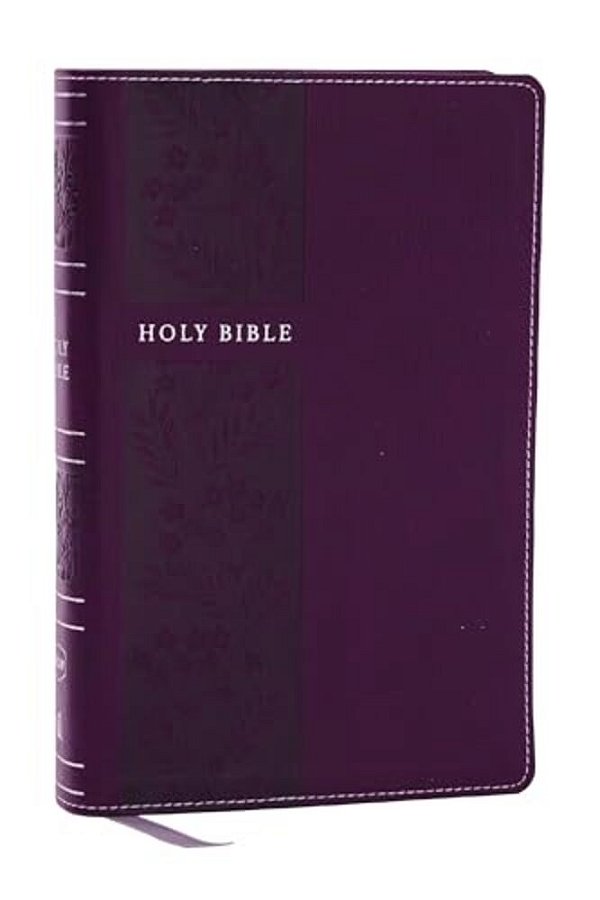 Nkjv Personal Size Large Print Bible With 43,000 Cross References, Purple Leathersoft, Red Letter, Comfort Print-..
