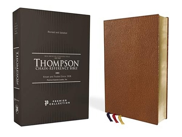 Nasb, Thompson Chain-Reference Bible, Premium Goatskin Leather, Premier Collection, Tan, 1995 Text, Black Letter, Art Gilded Edges, Comfort Print-..