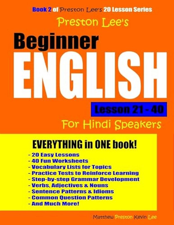 Preston Lee's Beginner English Lesson 21 - 40 For Hindi Speakers-..