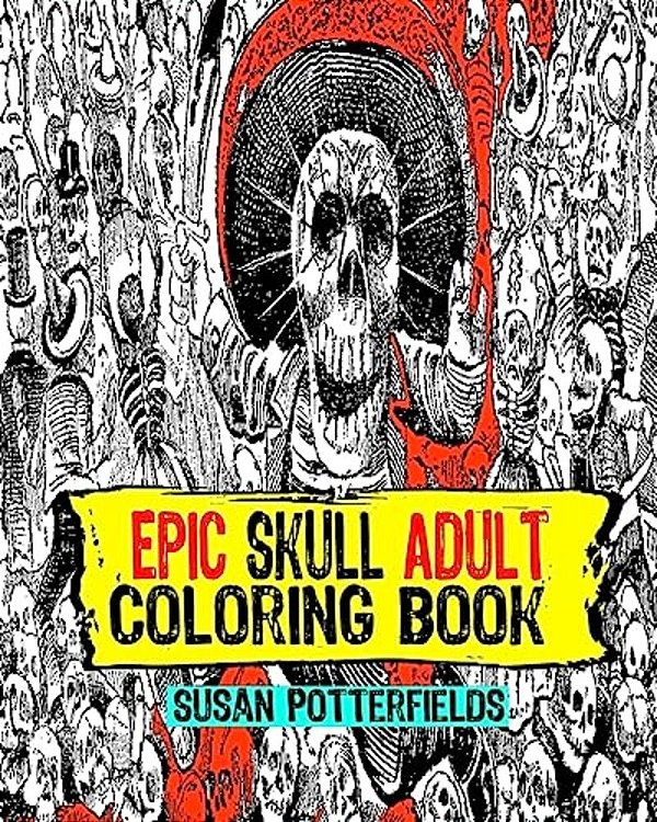 Epic Skull Adult Coloring Book-..