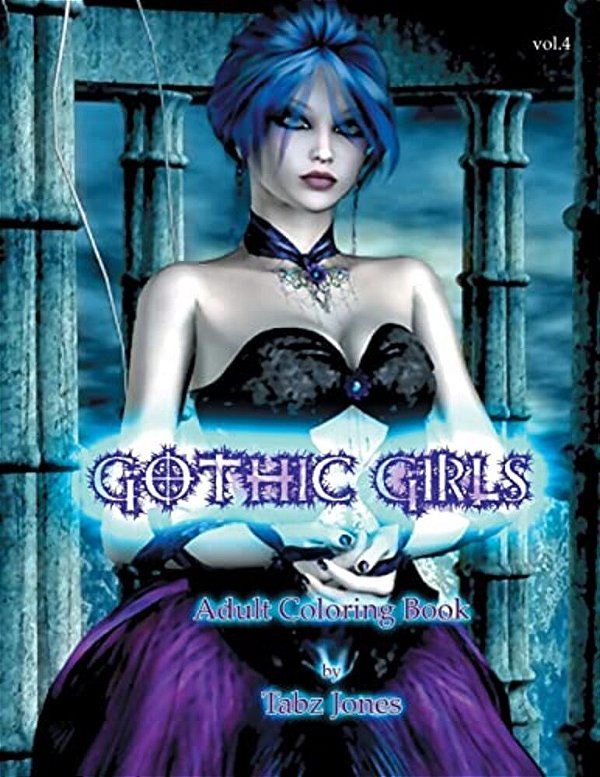 Gothic Girls Adult Coloring Book-..