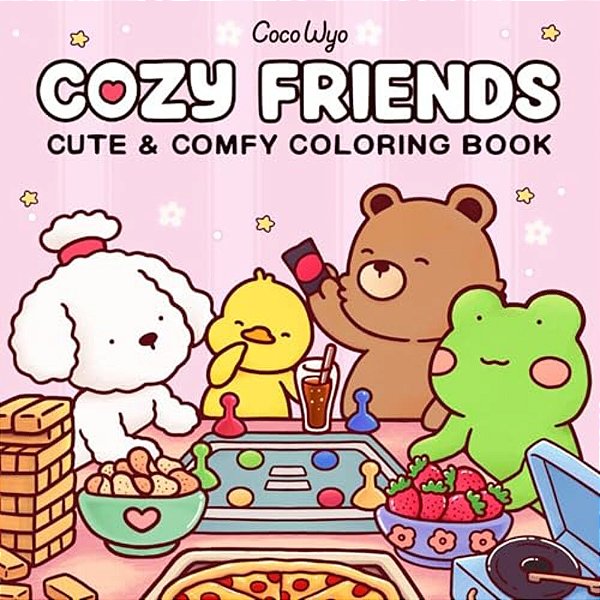 Cozy Friends: Coloring Book For Adults And Kids-..