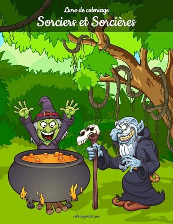 Livre De Coloriage Sorciers Et Sorcières 1-..