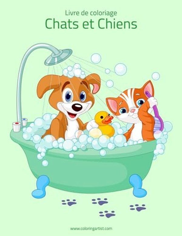Livre De Coloriage Chats Et Chiens 1-..