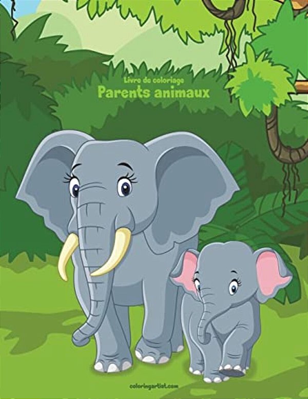 Livre De Coloriage Parents Animaux 1-..