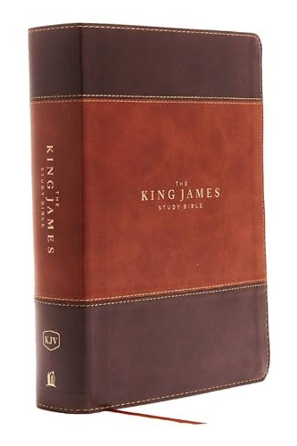 The King James Study Bible, Imitation Leather, Brown, Full-Color Edition-..