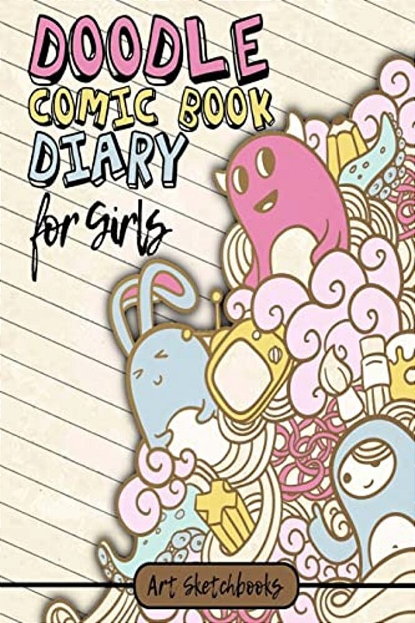 The Doodle Comic Book Diary For Girls-..