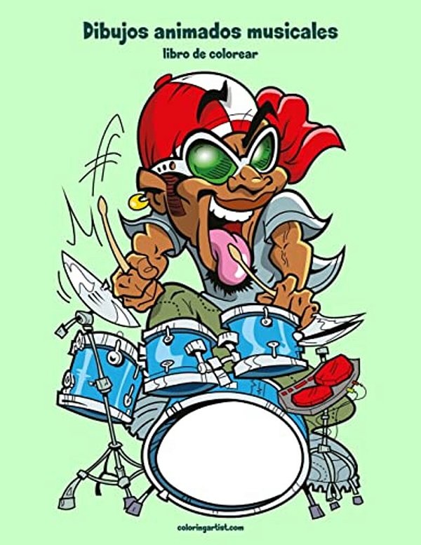 Dibujos Animados Musicales Libro De Colorear 1-..