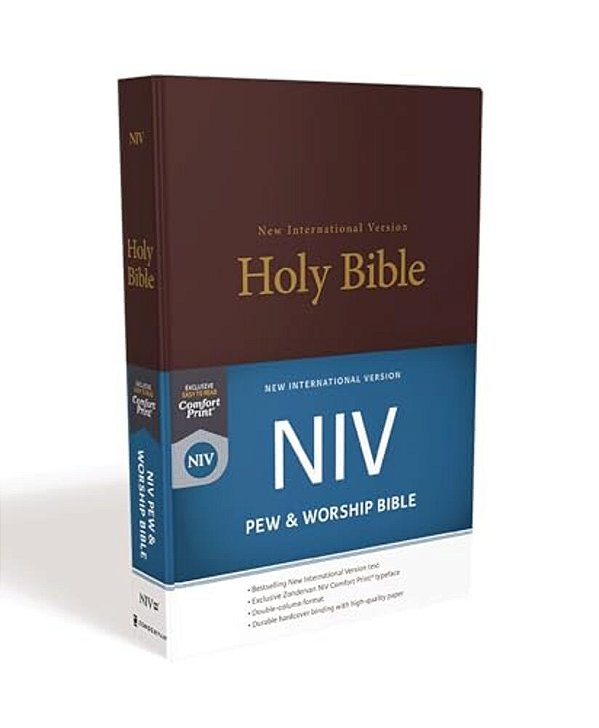 Niv, Pew And Worship Bible, Hardcover, Burgundy-..