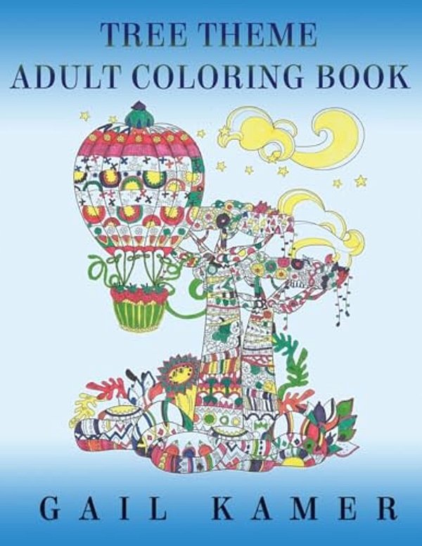 Tree Theme Adult Coloring Book-..