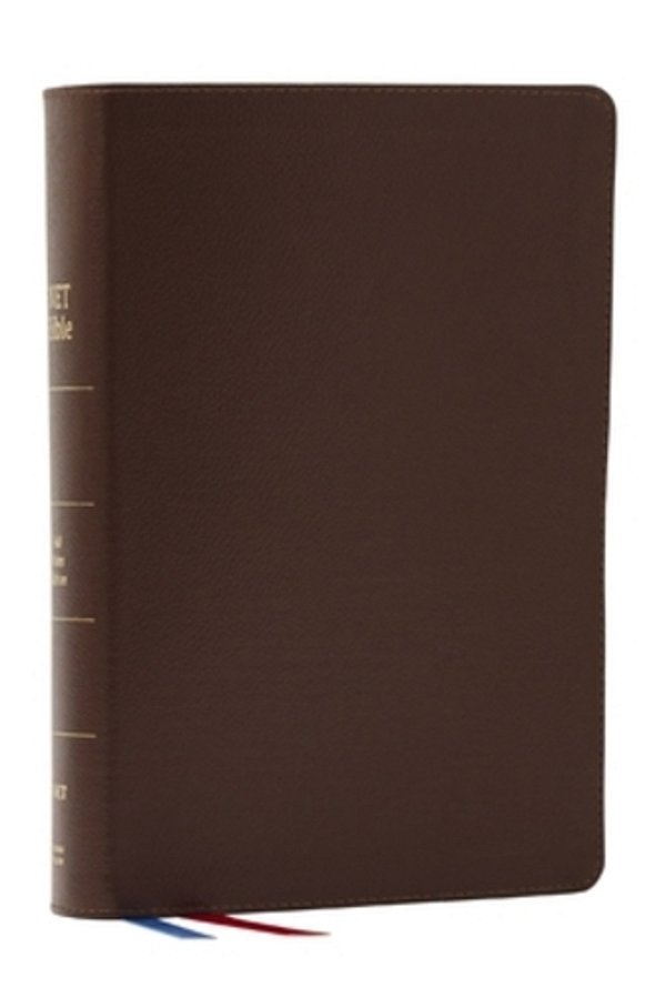 Net Bible, Full Notes Edition (Net, Brown Genuine Leather, Comfort Print, Thumb Indexed): Holy Bible-..