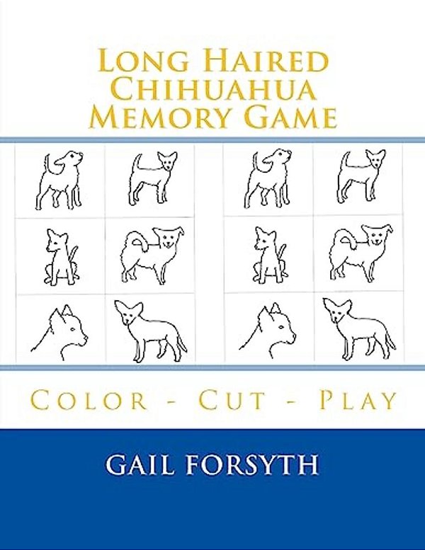 Long Haired Chihuahua Memory Game: Color - Cut - Play-..