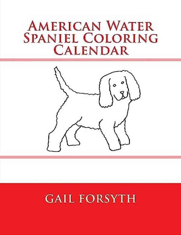 American Water Spaniel Coloring Calendar-..