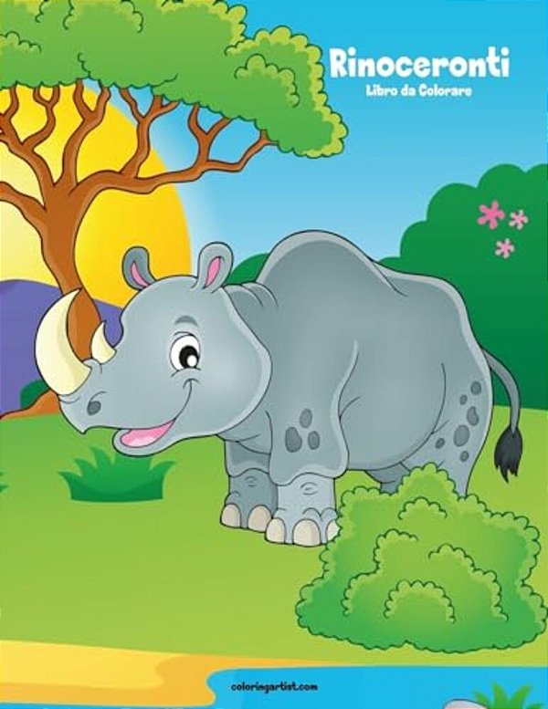 Rinoceronti Libro Da Colorare 1-..