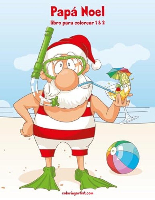 Papá Noel Libro Para Colorear 1 & 2-..