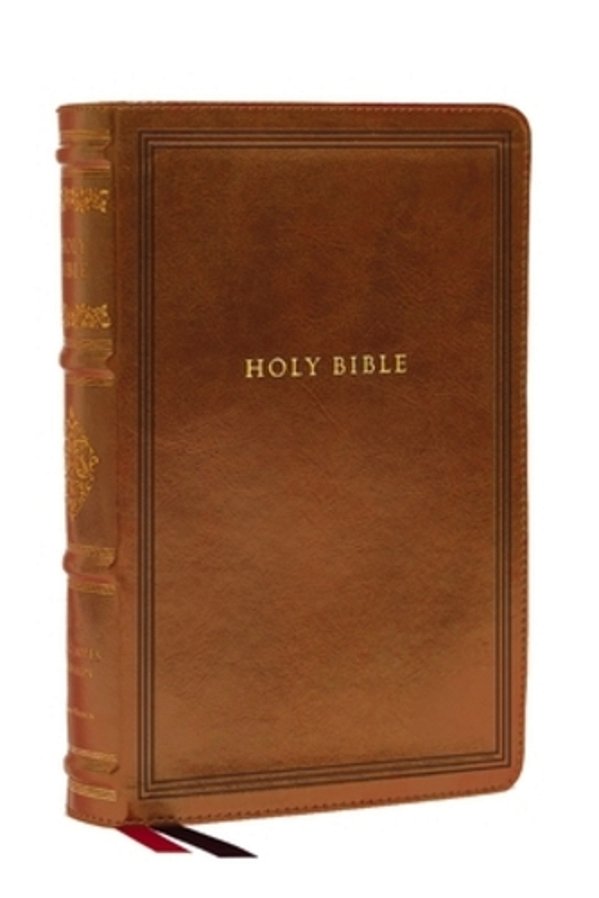 Kjv Large Print Reference Bible, Brown Leathersoft, Red Letter, Comfort Print (Sovereign Collection): Holy Bible, King James Version-..