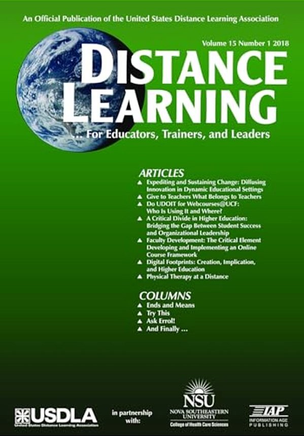 Distance Learning Vol 15 Issue 1-..