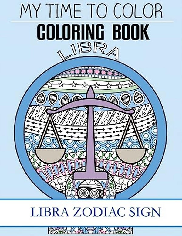 Libra Zodiac Sign - Adult Coloring Book-..