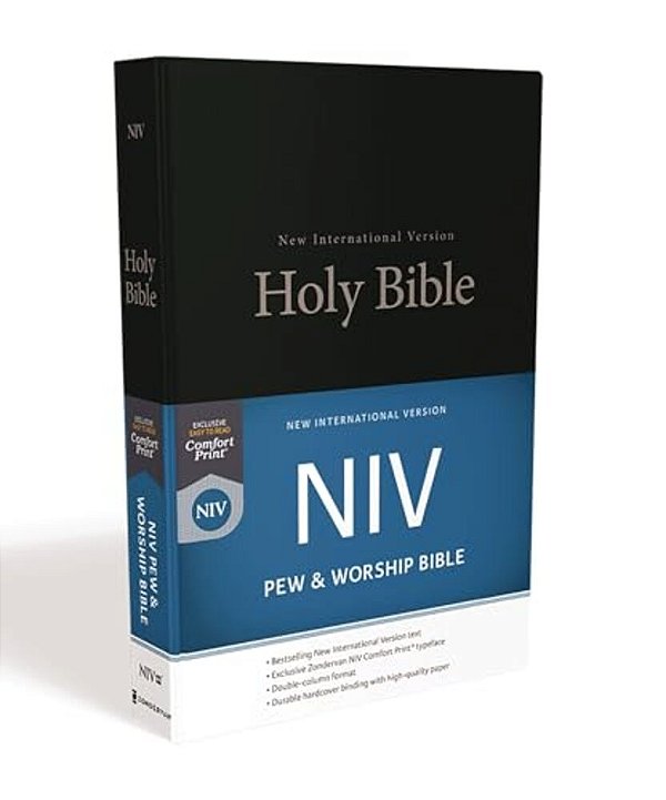 Niv, Pew And Worship Bible, Hardcover, Black-..