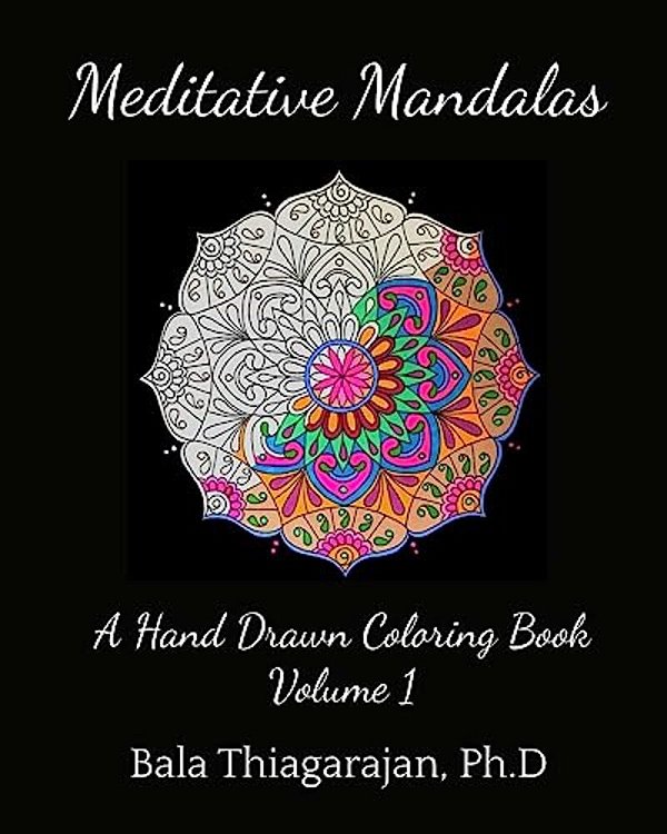 Meditative Mandalas: A Hand Drawn Coloring Book-..