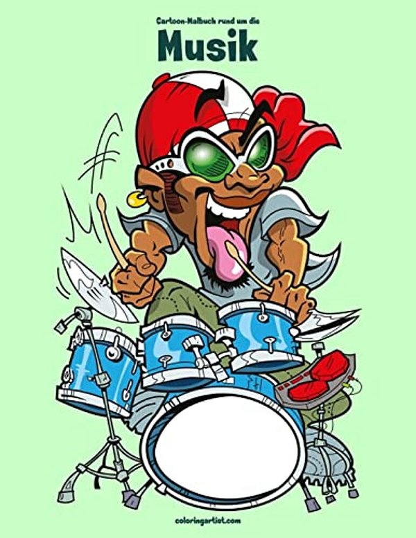 Cartoon-Malbuch Rund Um Die Musik 1-..