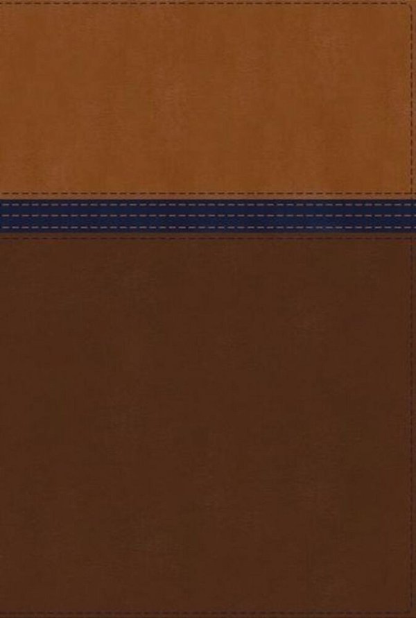 Niv Study Bible, Fully Revised Edition, Personal Size, Leathersoft, Brown/Blue, Red Letter, Thumb Indexed, Comfort Print-..