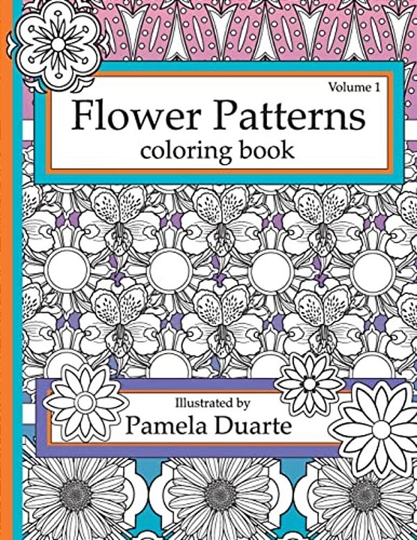 Flower Patterns Coloring Book, Volume1-..
