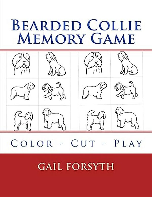 Bearded Collie Memory Game: Color - Cut - Play-..