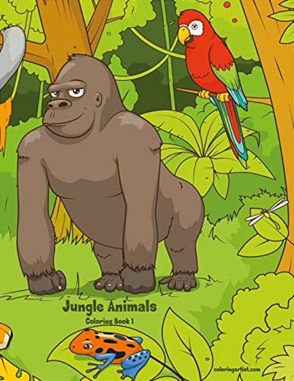 Jungle Animals Coloring Book 1-..