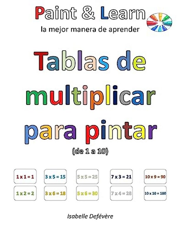 Tablas De Multiplicar Para Pintar (De 1 A 10)-..