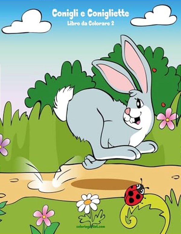 Conigli E Conigliette Libro Da Colorare 2-..