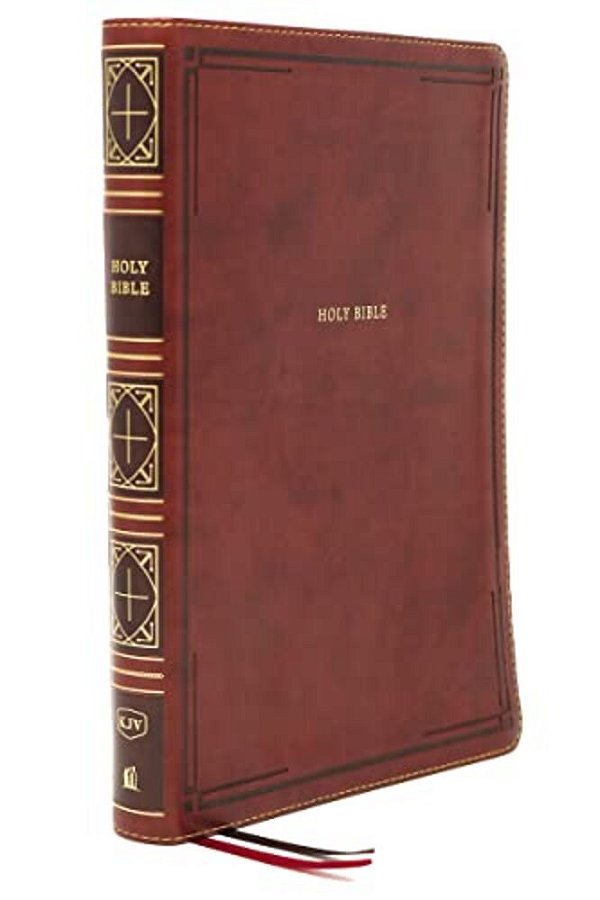 Kjv, Thinline Bible, Giant Print, Leathersoft, Brown, Red Letter Edition, Comfort Print: Holy Bible, King James Version-..
