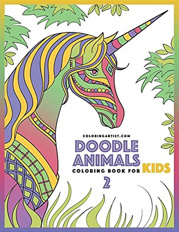 Doodle Animals Coloring Book For Kids 2-..