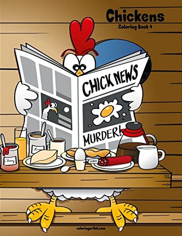 Chickens Coloring Book 4-..