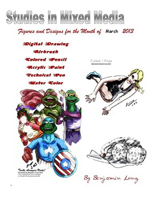 Figures And Designs For The Month Of March 2013: Studies In Mixed Media-..