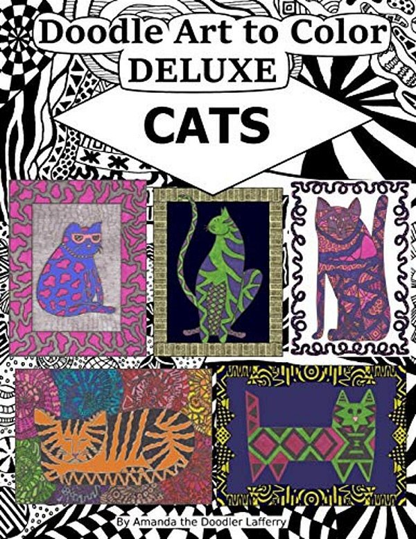 Doodle Art To Color Deluxe: Cats-..