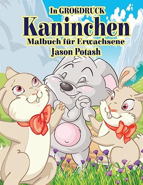 Kaninchen Malbuch Fur Erwachsene (In Grobdruck)-..