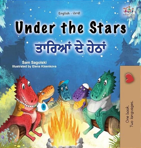 Under The Stars (English Punjabi Gurmukhi Bilingual Kids Book)-..