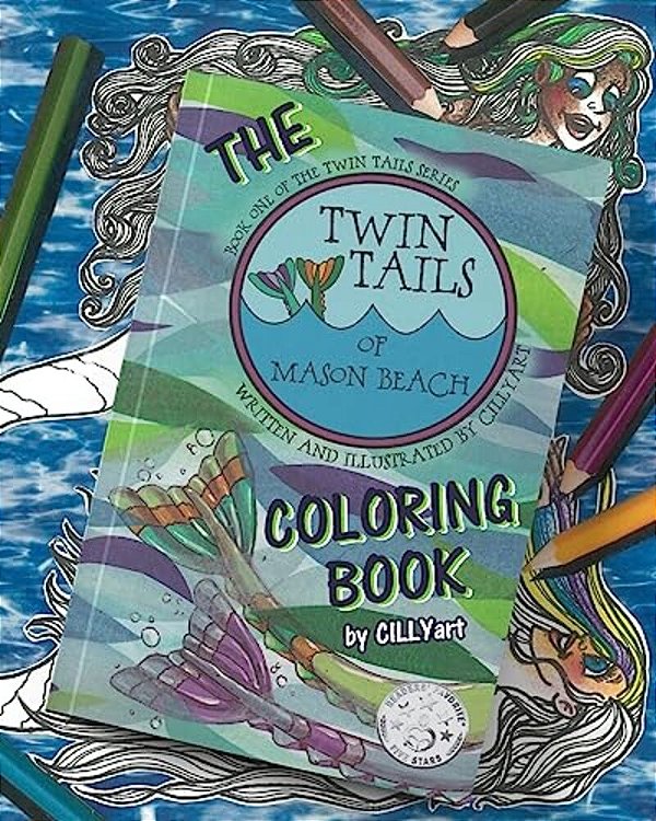 Twin Tails Of Mason Beach... The Coloring Book!-..