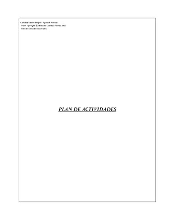 Plan De Actividades: Spanish Version-..