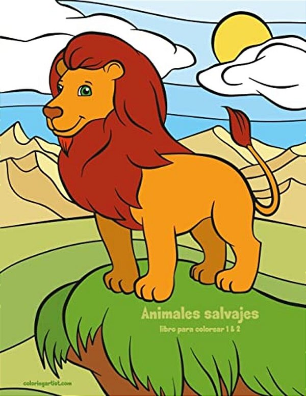 Animales Salvajes Libro Para Colorear 1 & 2-..
