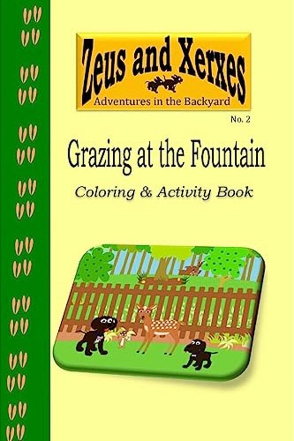 Grazing At The Fountain Coloring & Activity Book-..