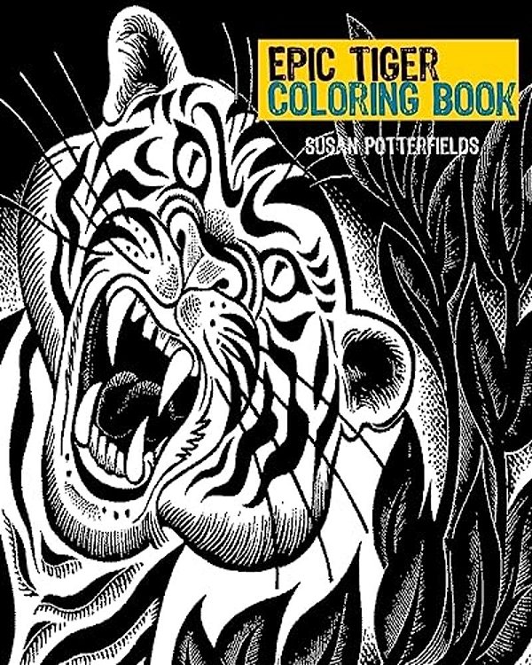Epic Tiger Coloring Book-..