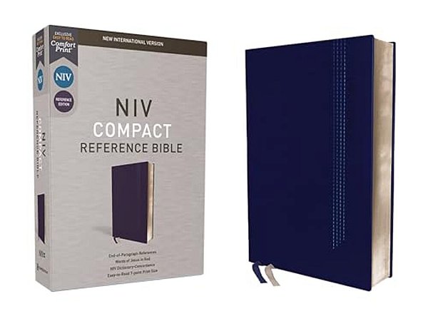 Niv, Reference Bible, Compact, Leathersoft, Blue, Red Letter, Comfort Print-..