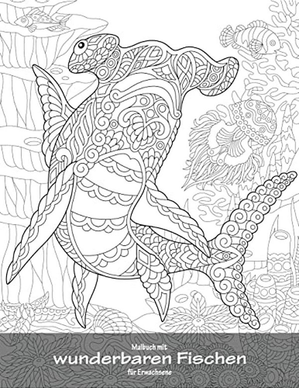 Malbuch Mit Wunderbaren Fischen Für Erwachsene 1-..