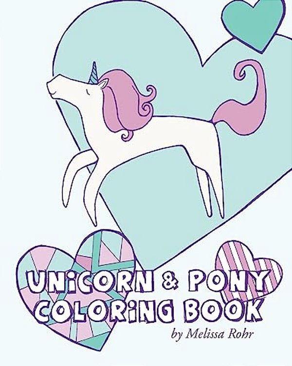 Unicorn & Pony Coloring Book-..