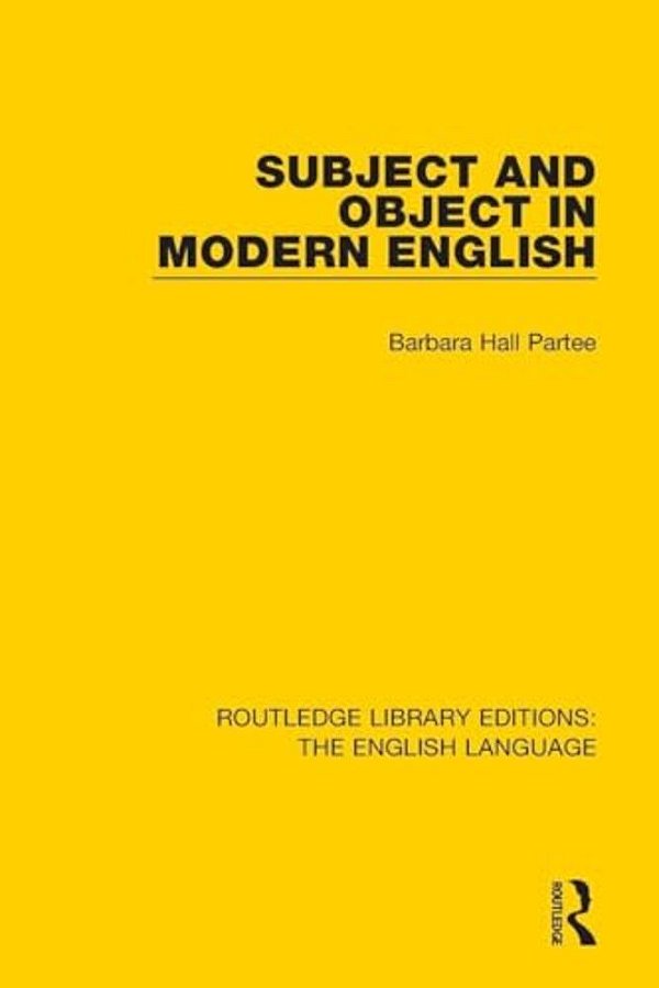 Subject And Object In Modern English-..