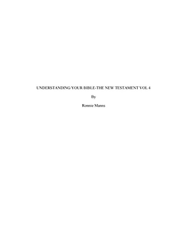 Understanding Your Bible-The New Testament-..